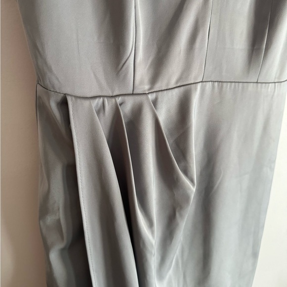 Blue satin bridesmaids dress - Picture 3 of 7